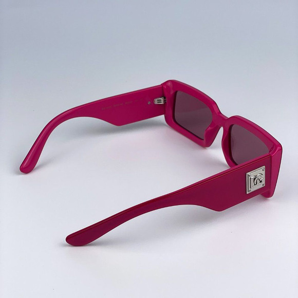 D&G DG4416 33794Z Sunglasses Metallic Pink Mirror Silver Rectangle Unisex - Picture 9 of 13